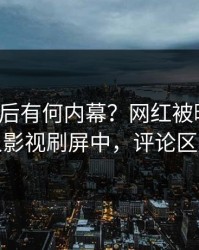 发现背后有何内幕？网红被曝猛料，人人影视刷屏中，评论区炸裂